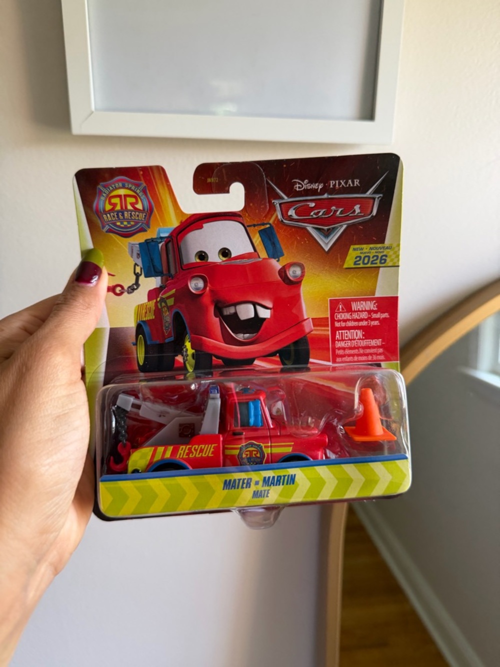Mattel Cars Rescue Tow Truck Toy - Red with Yellow Accents